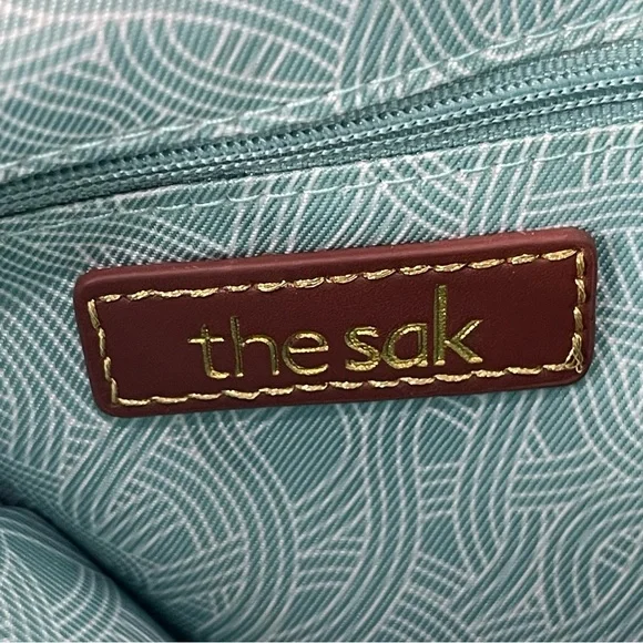 The Sak Black Crossbody Backpack Bag Purse Leather Black Convertible Studded - Picture 11 of 13